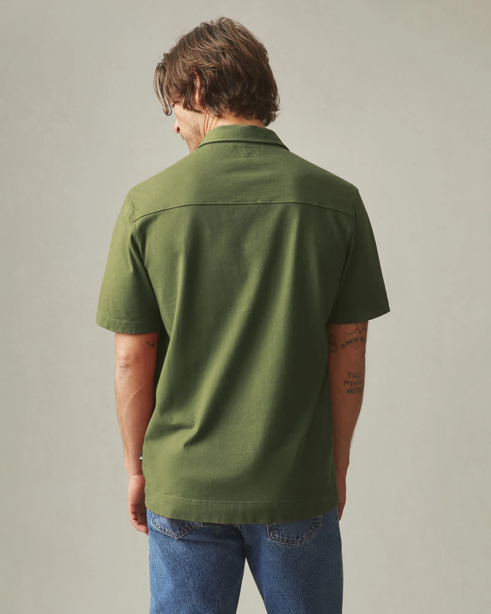 Men's Resort Shirt - Rifle Green sold by American Giant product image thumbnail 2
