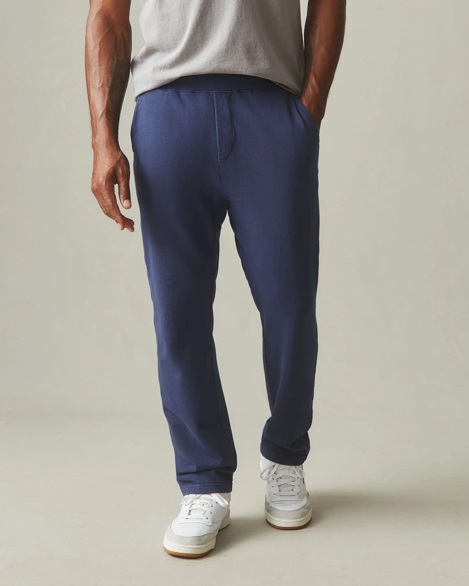 Men's French Terry Straight Pant - True Navy sold by American Giant
