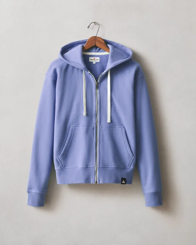 Women's Midweight Full Zip - Deep Periwinkle made by American Giant