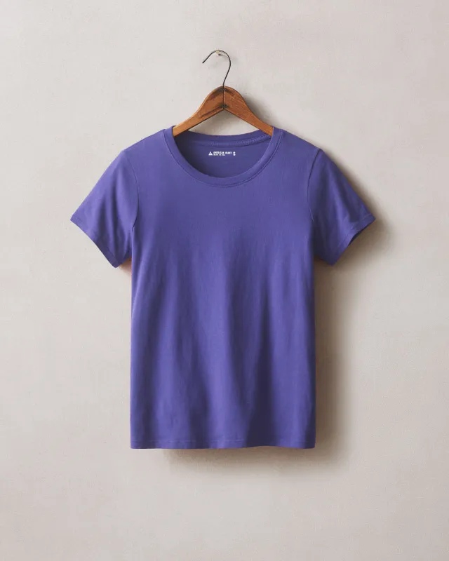 Women's Classic Cotton Crew Tee - Purple Opulence made by American Giant