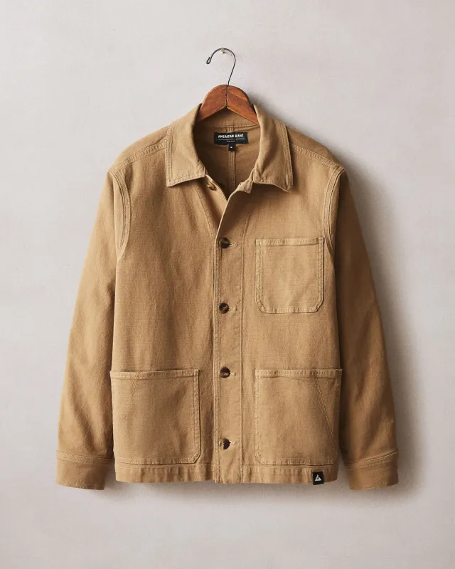 Men's Roughneck Chore Jacket - Ermine made by American Giant