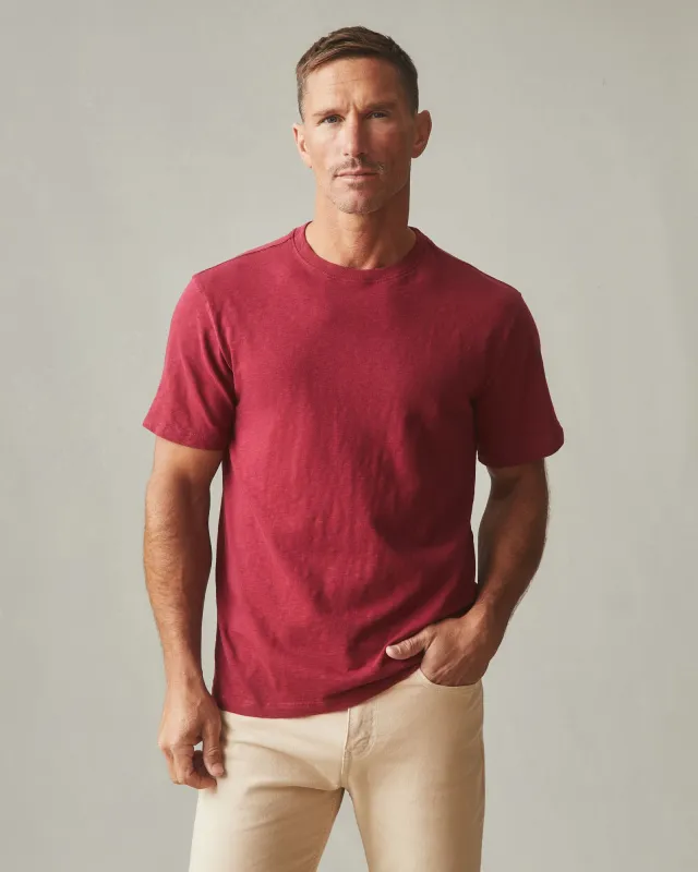 Men's Premium Slub Crew Tee - Syrah made by American Giant