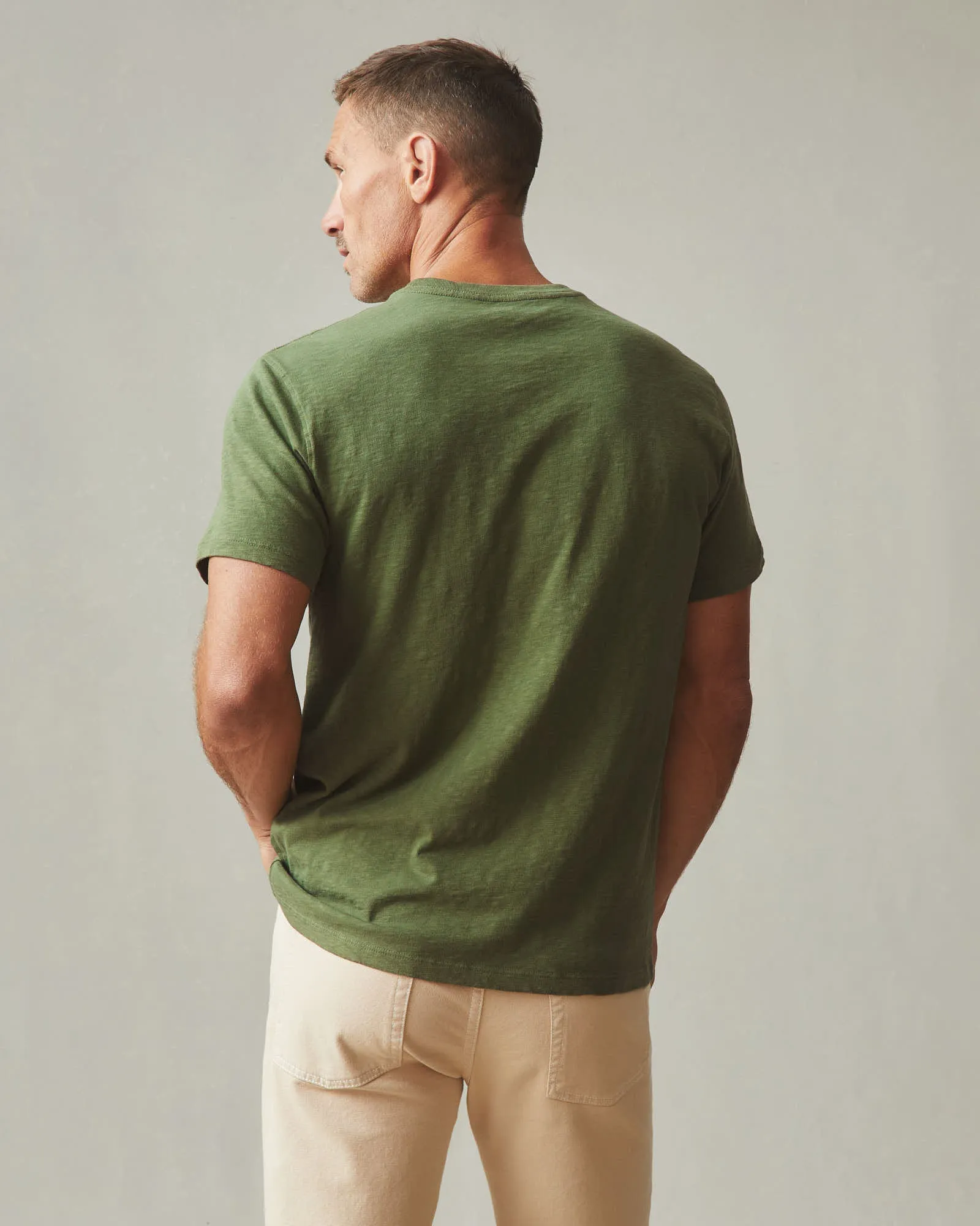 Men's Premium Slub Crew Tee - Rifle Green sold by American Giant product image thumbnail 2