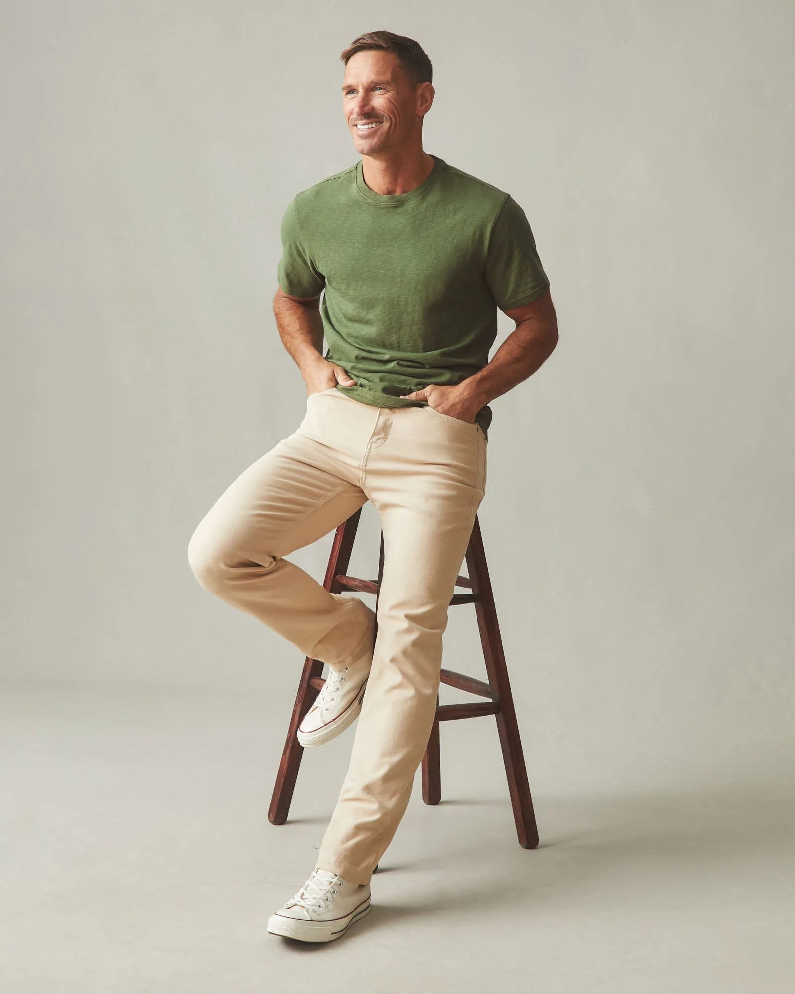 Men's Premium Slub Crew Tee - Rifle Green sold by American Giant product image thumbnail 4