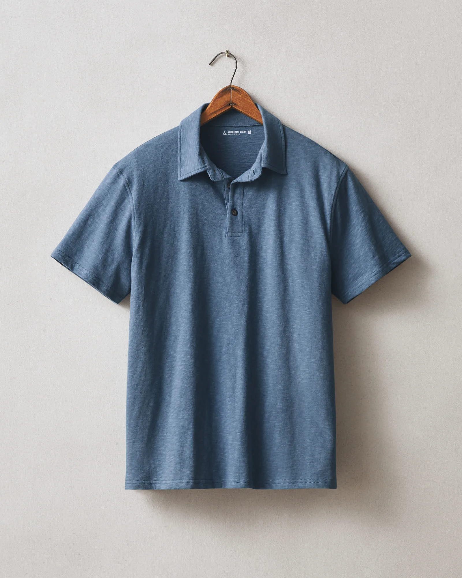 Men's Premium Slub Polo - Dark Denim sold by American Giant
