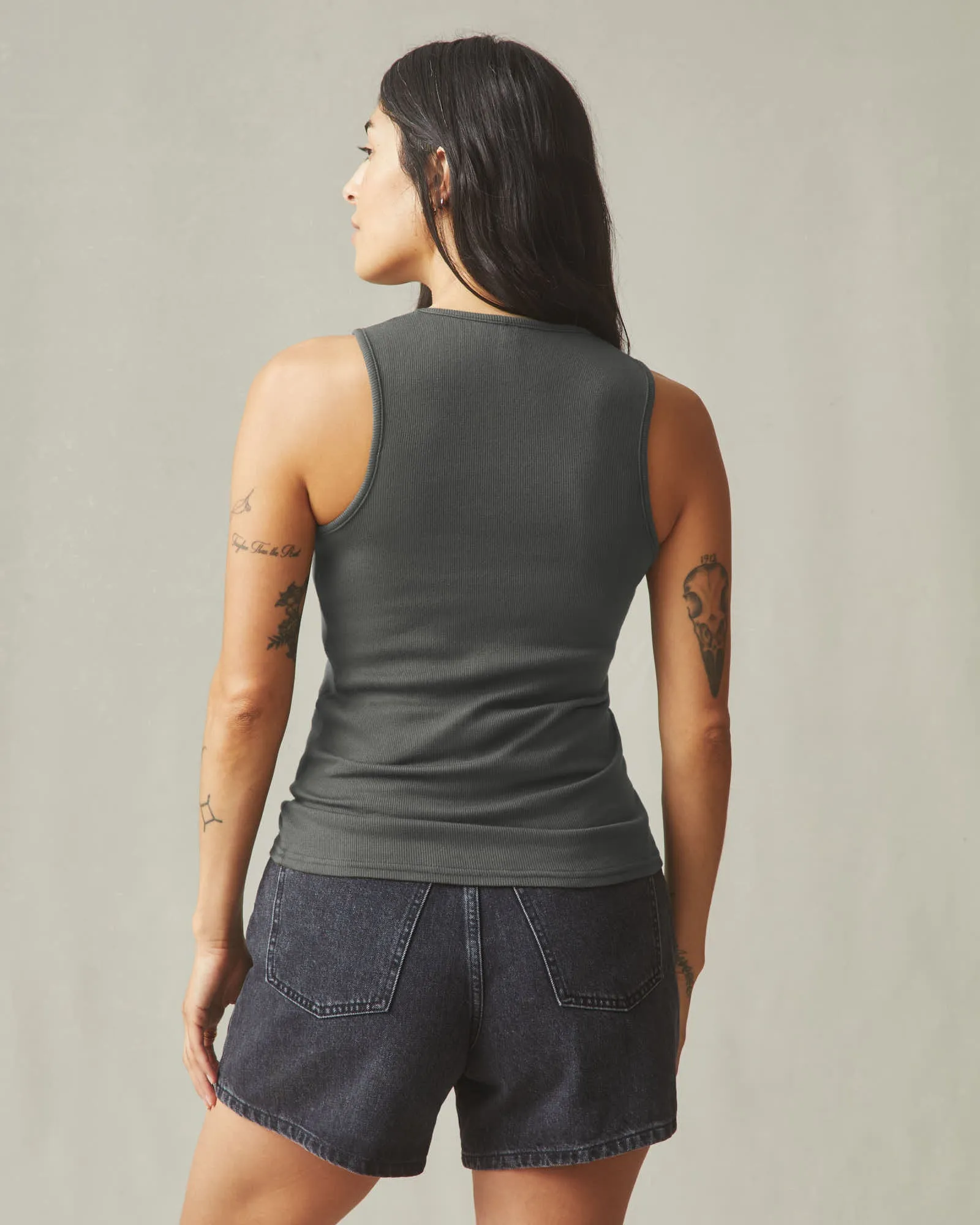 Women's Luxe Rib Tank - Monument sold by American Giant product image thumbnail 3