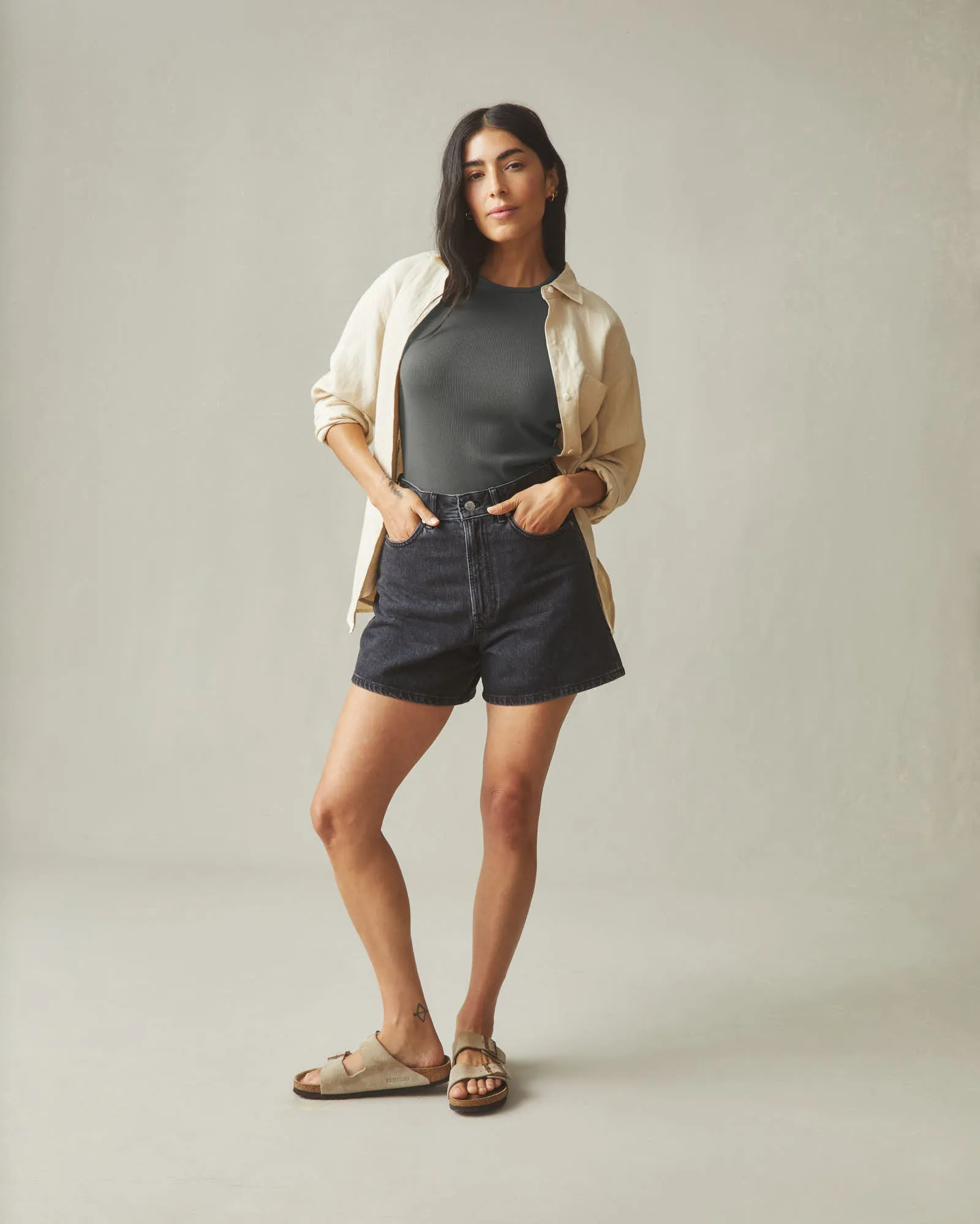 Women's Luxe Rib Tank - Monument sold by American Giant product image thumbnail 5