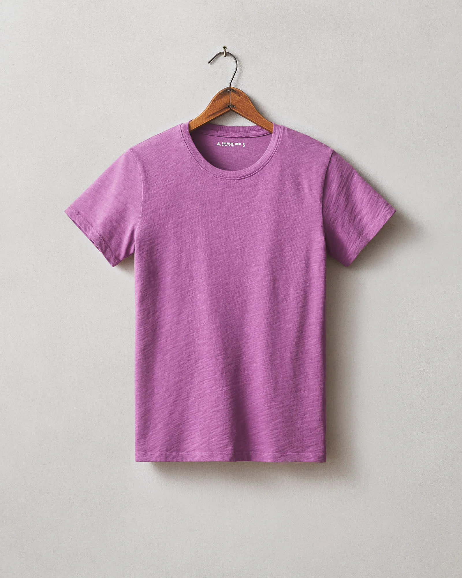 Women's Premium Slub Crew Tee - Cattleya Orchid sold by American Giant