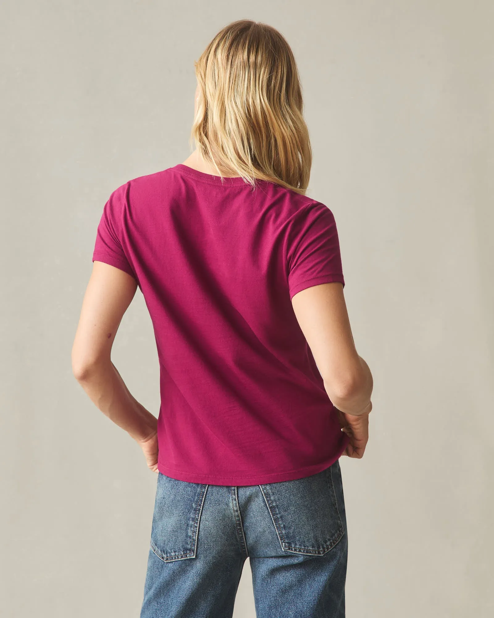 Women's Classic Cotton V-Neck Tee - Cherries Jubilee sold by American Giant product image thumbnail 2