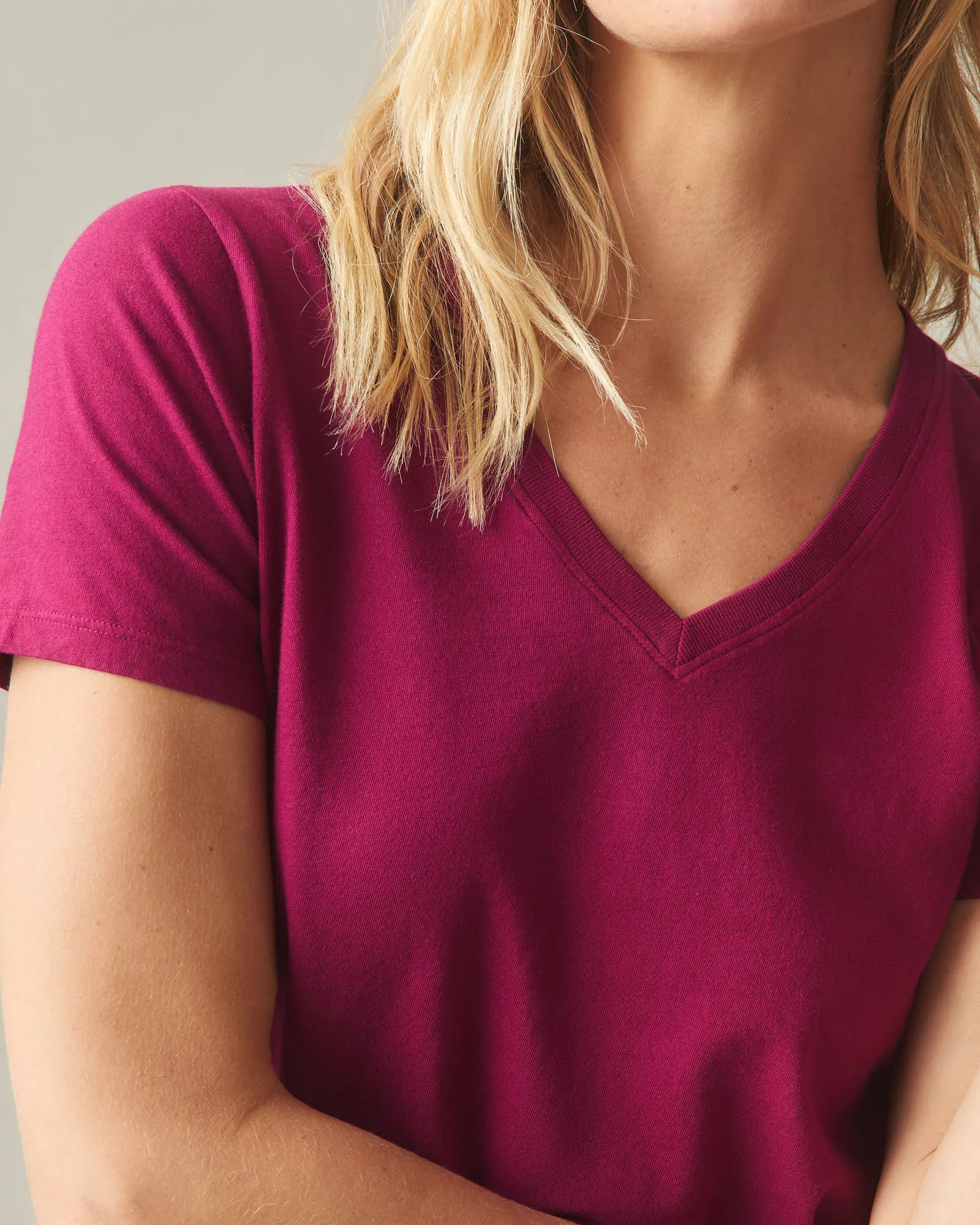 Women's Classic Cotton V-Neck Tee - Cherries Jubilee sold by American Giant product image thumbnail 3