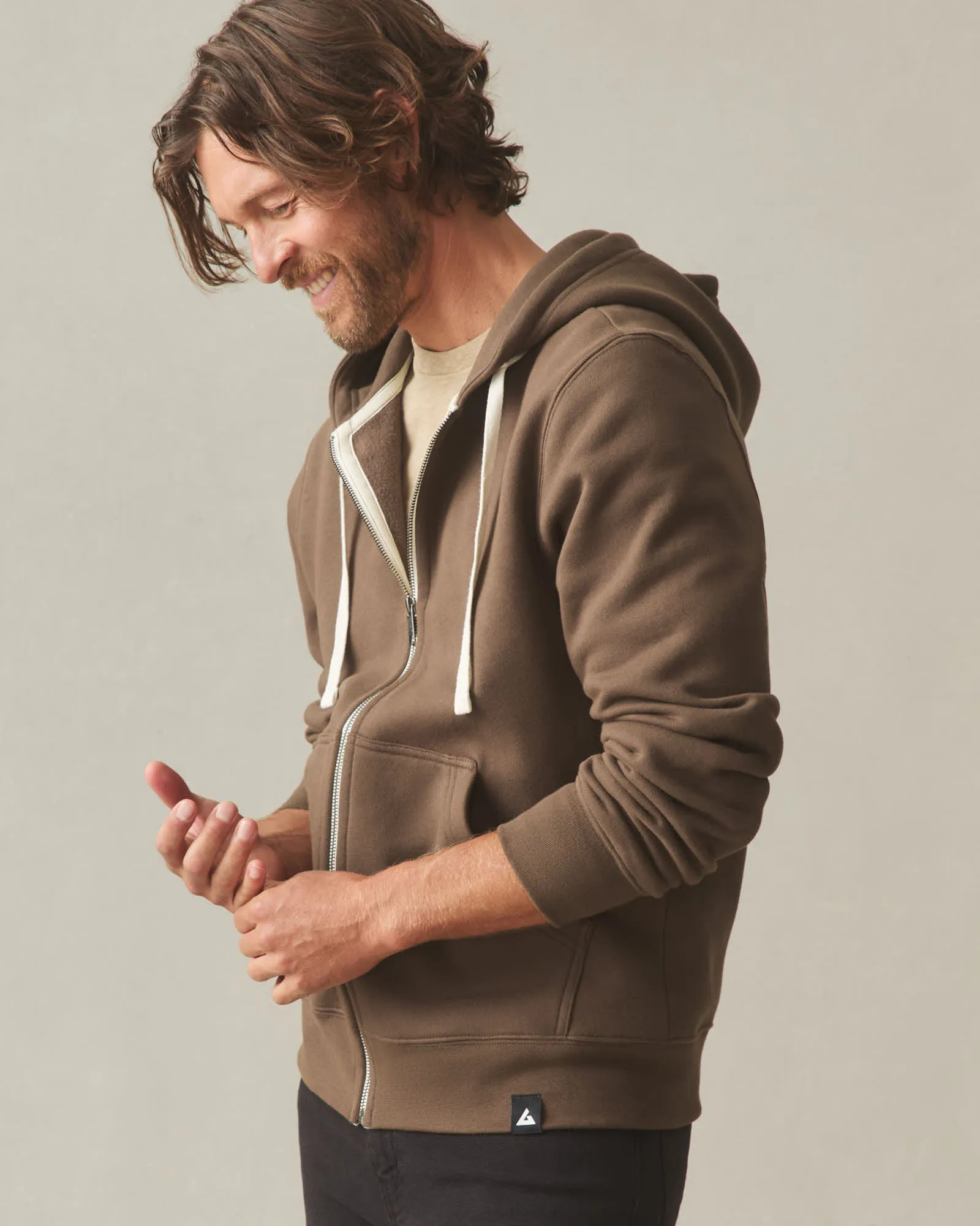 Men's Midweight Full Zip - Cocoa Creme sold by American Giant product image thumbnail 2