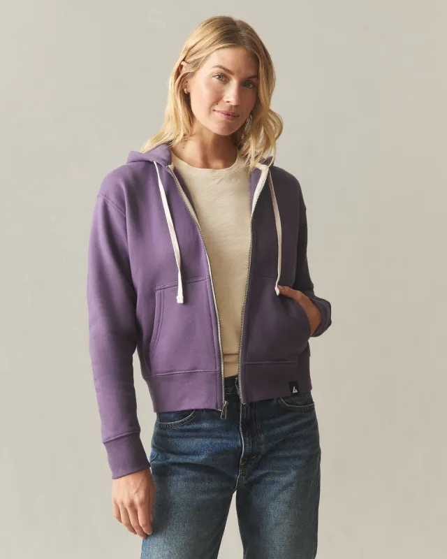 Women's Midweight Full Zip - Hortensia made by American Giant
