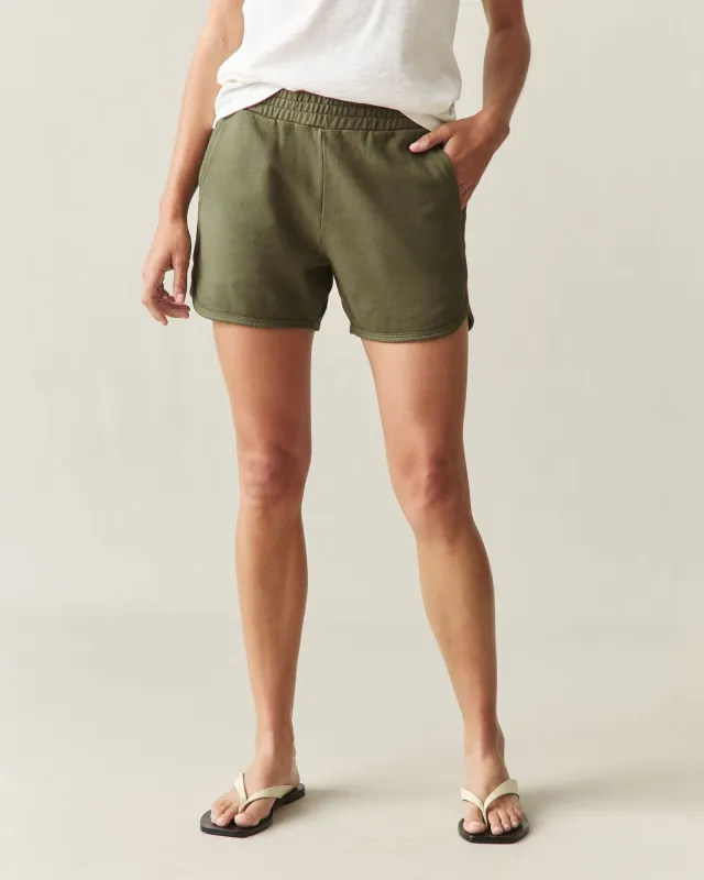 Women's Weekend Short - Olive Night made by American Giant