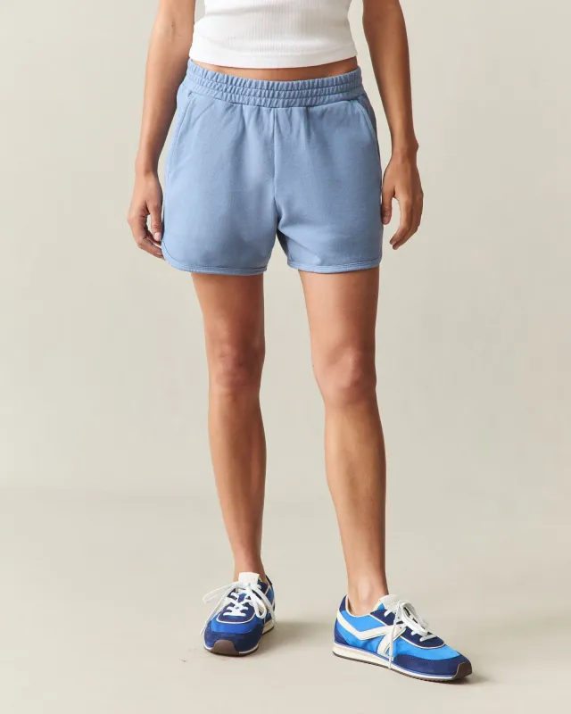Women's Weekend Short - Colony Blue made by American Giant