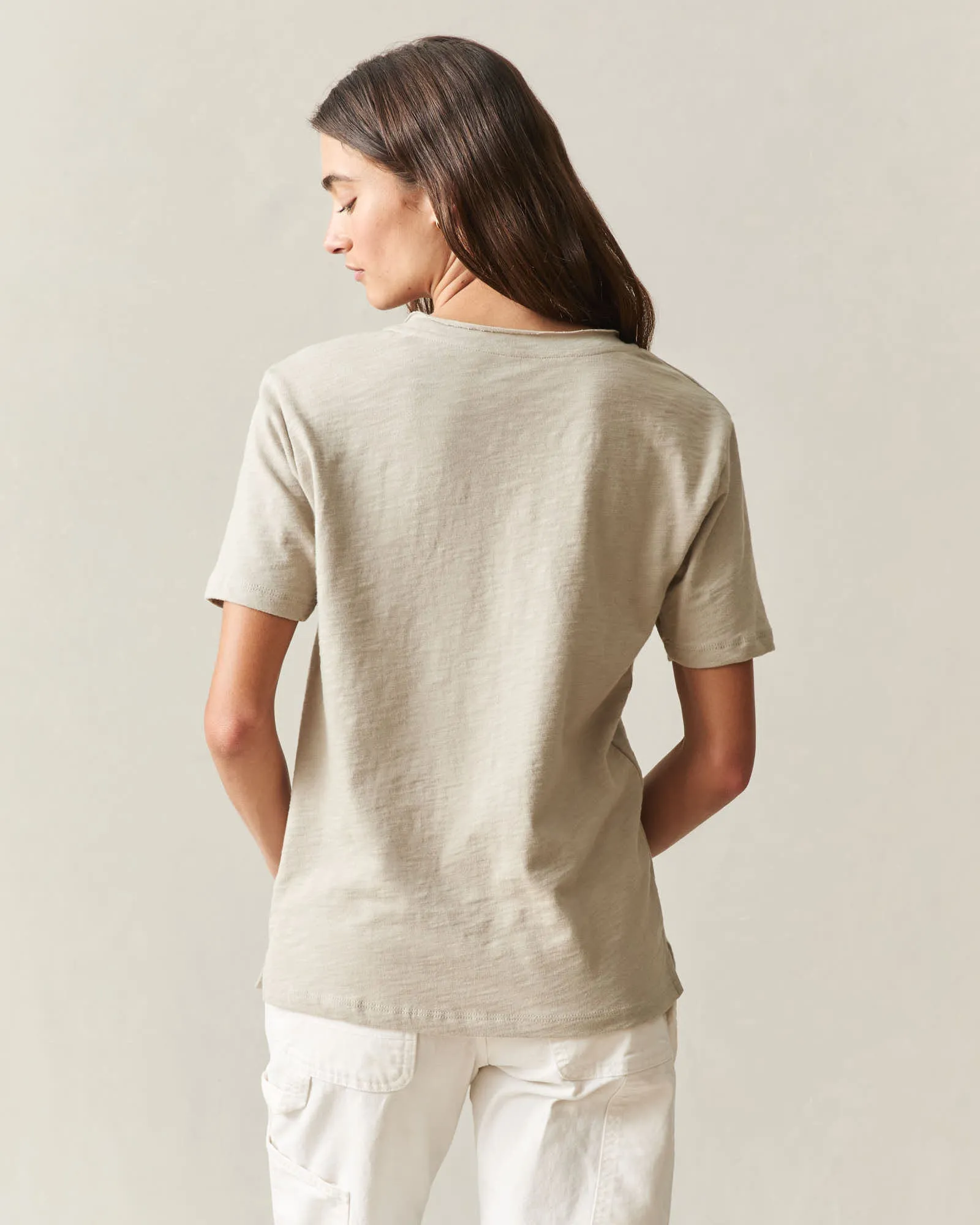 Women's Premium Slub Pocket Tee - Feather Grey sold by American Giant product image thumbnail 3
