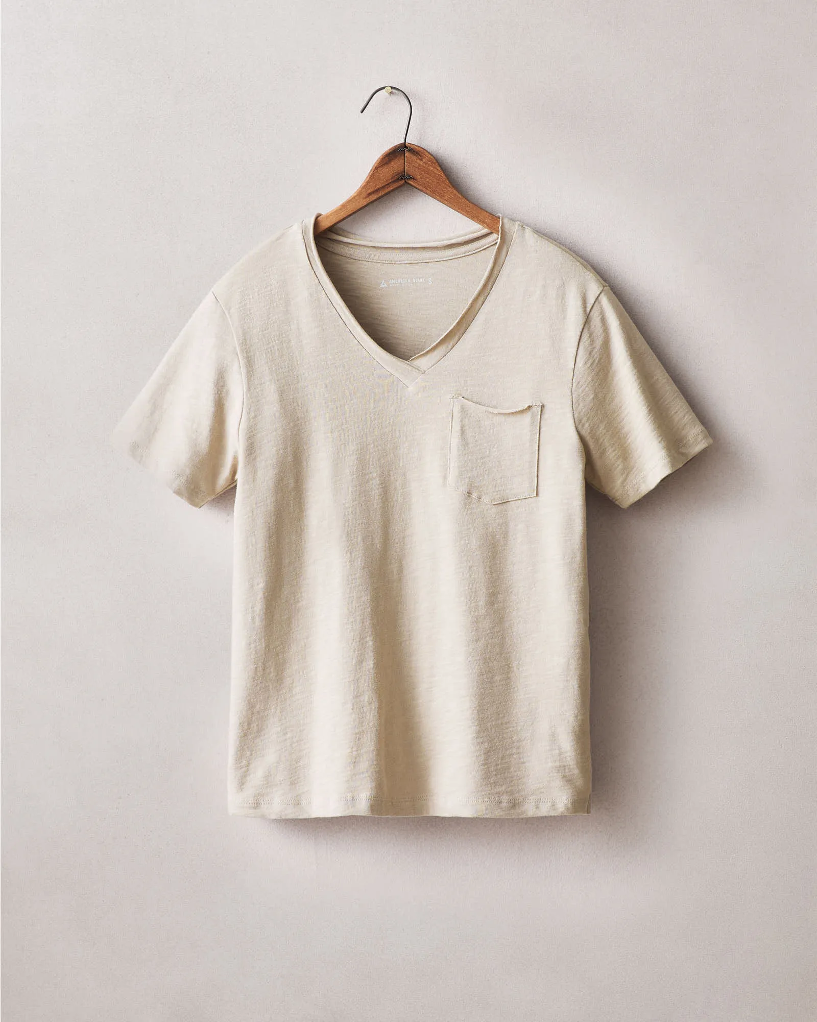 Women's Premium Slub Pocket Tee - Feather Grey sold by American Giant