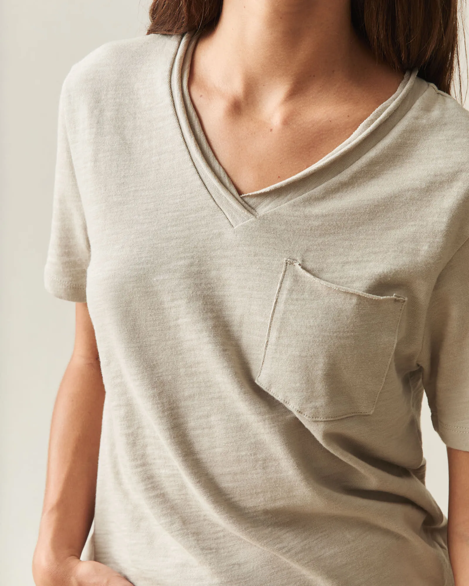 Women's Premium Slub Pocket Tee - Feather Grey sold by American Giant product image thumbnail 4