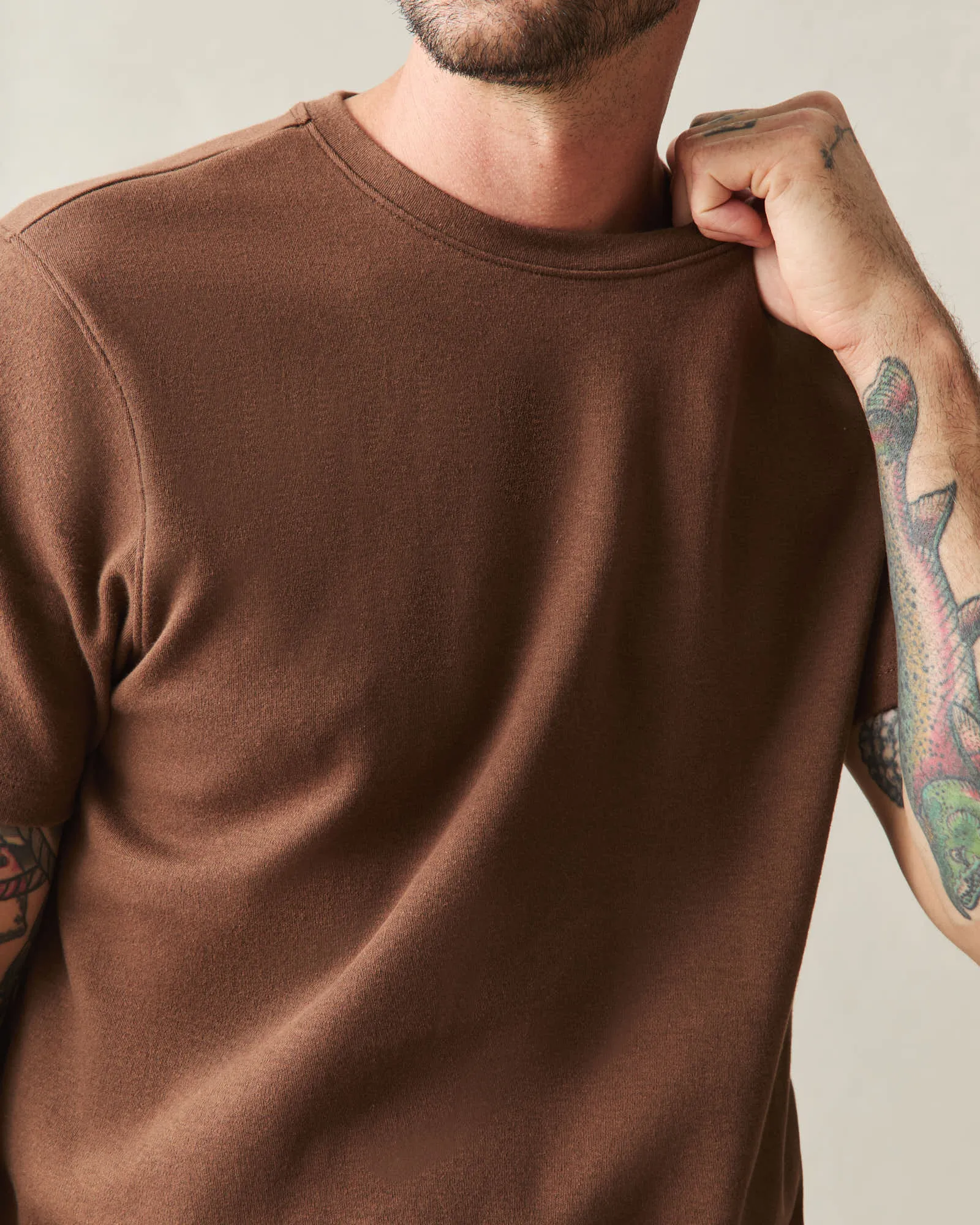 Men's Brushed Tee - Tiramisu Heather sold by American Giant product image thumbnail 3