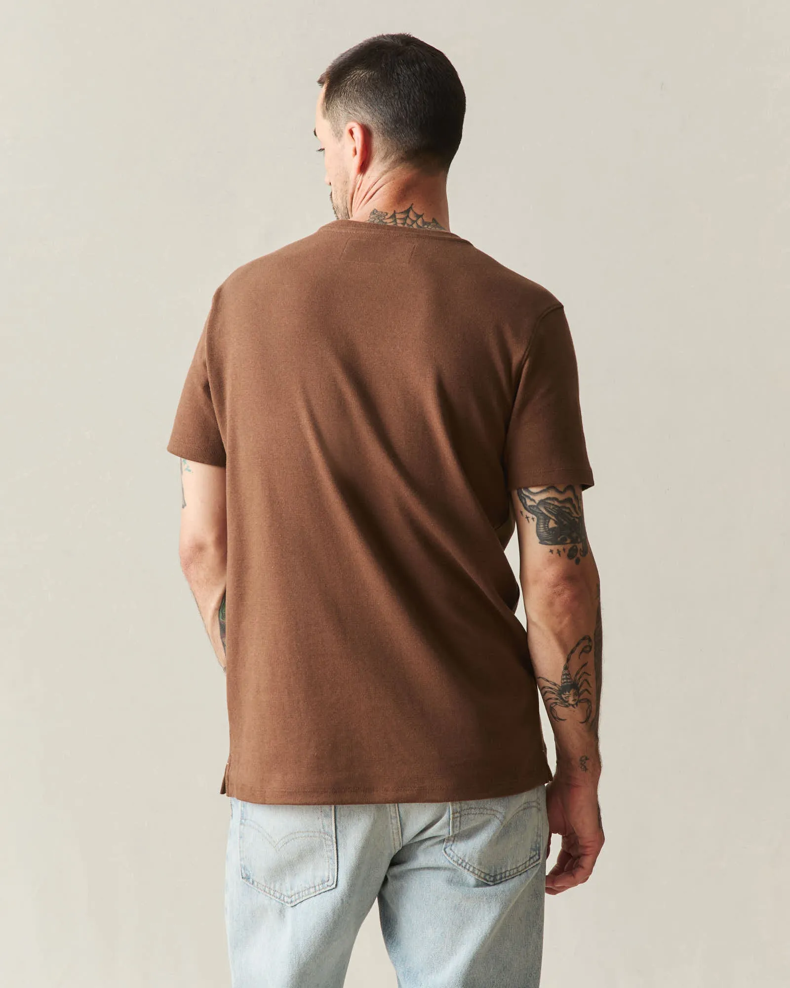 Men's Brushed Tee - Tiramisu Heather sold by American Giant product image thumbnail 2