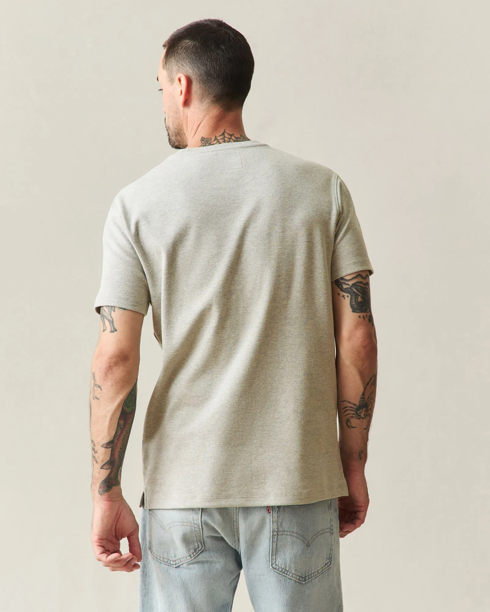 Men's Brushed Tee - Sand Shell Heather sold by American Giant product image thumbnail 2