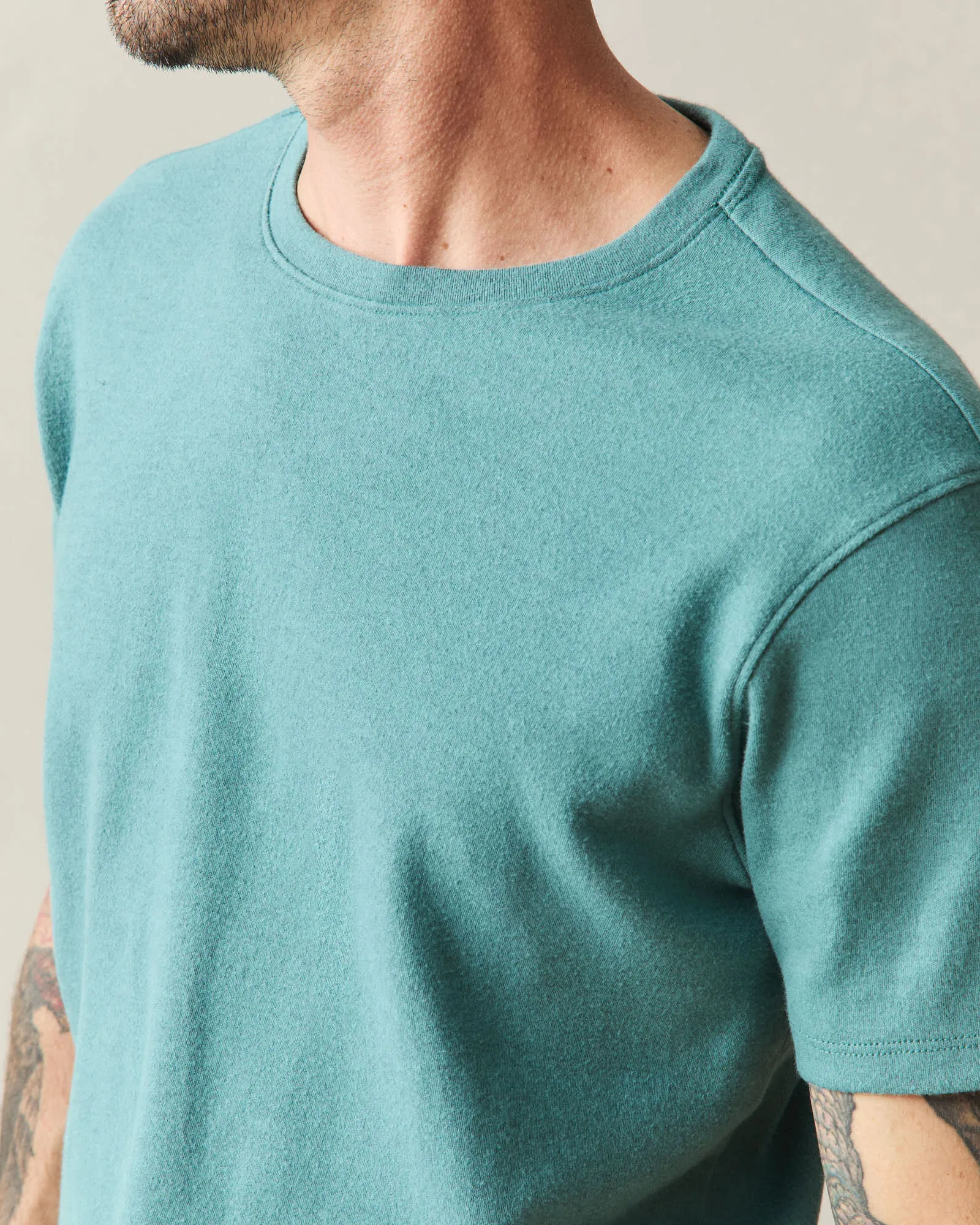 Men's Brushed Tee - Hydro Heather sold by American Giant product image thumbnail 3
