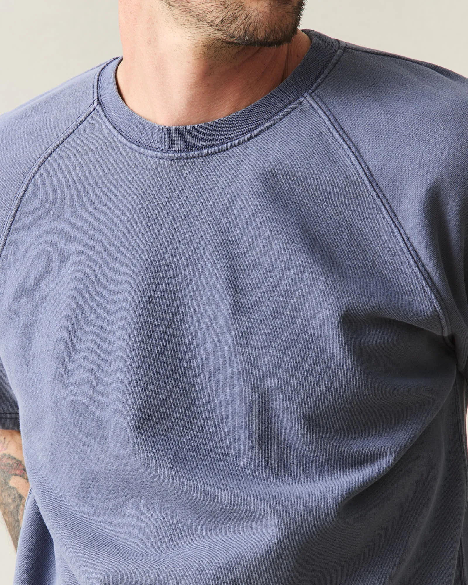 Men's French Terry Tee - Vintage Crown Blue sold by American Giant product image thumbnail 5