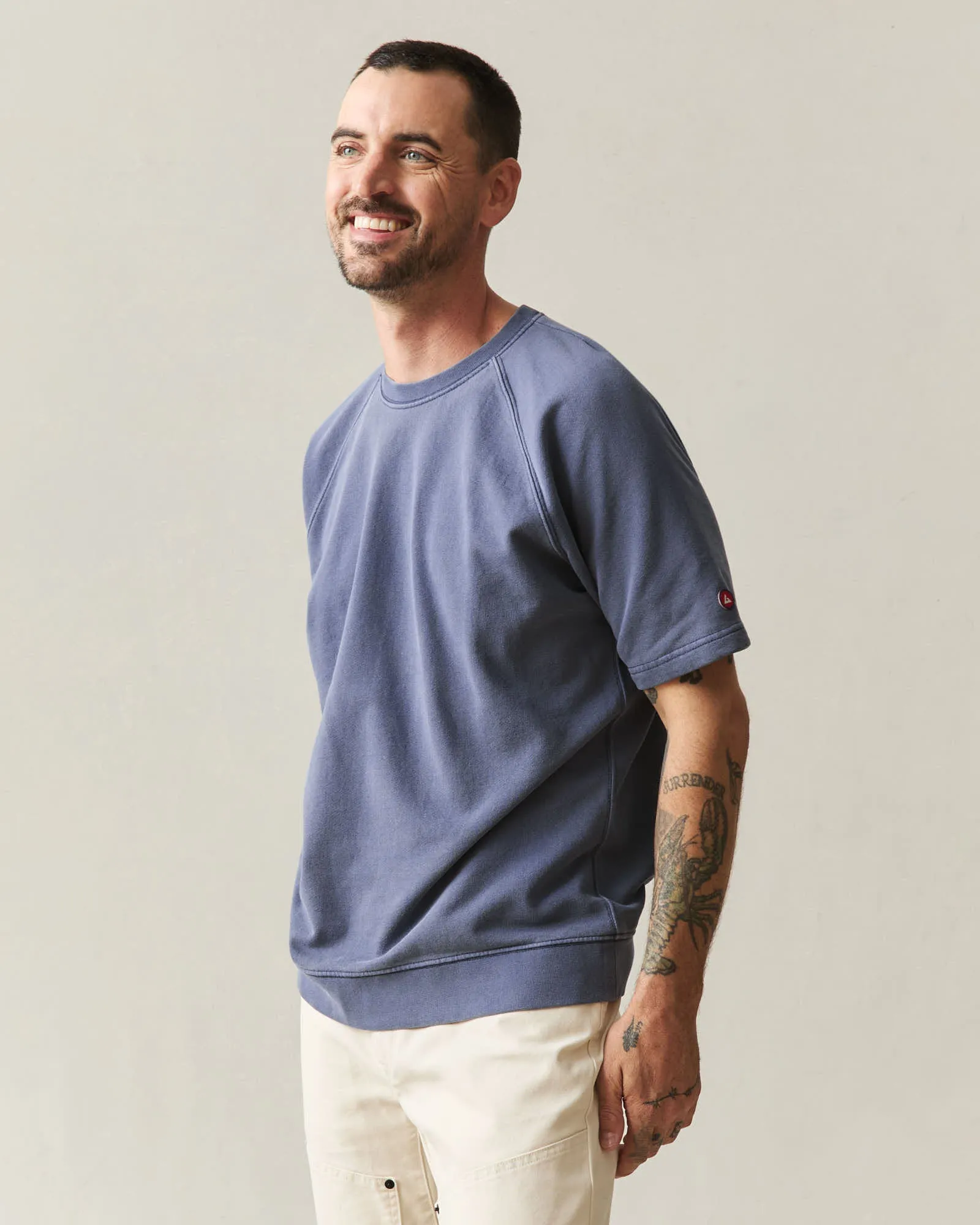 Men's French Terry Tee - Vintage Crown Blue sold by American Giant product image thumbnail 3