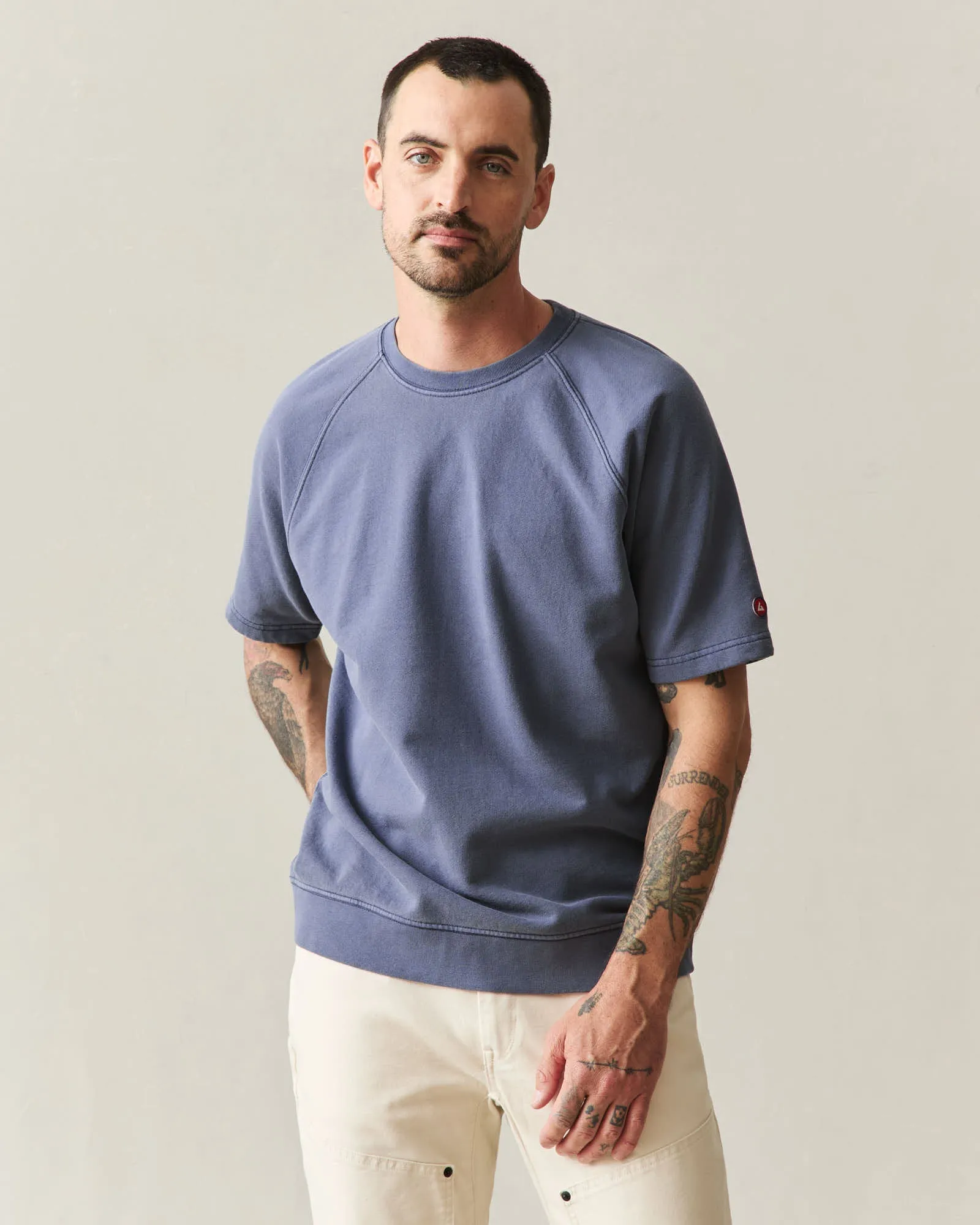 Men's French Terry Tee - Vintage Crown Blue sold by American Giant product image thumbnail 2