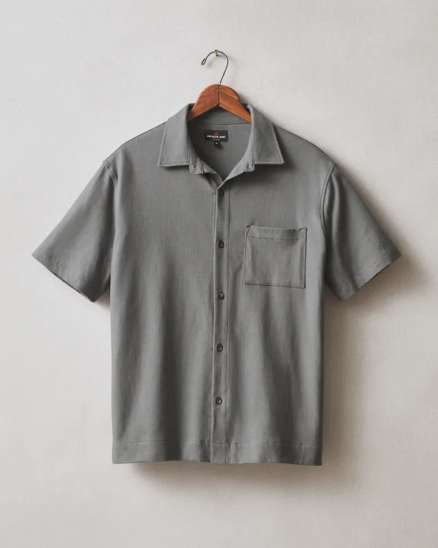 Men's Resort Shirt - Steel Grey made by American Giant