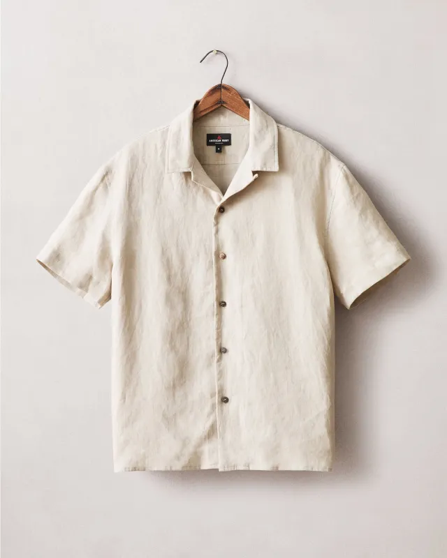 Men's Camp Shirt - Plaza Taupe made by American Giant