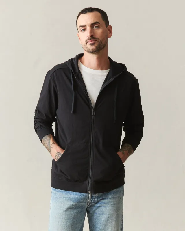 Men's Premium Slub Full Zip - Black made by American Giant