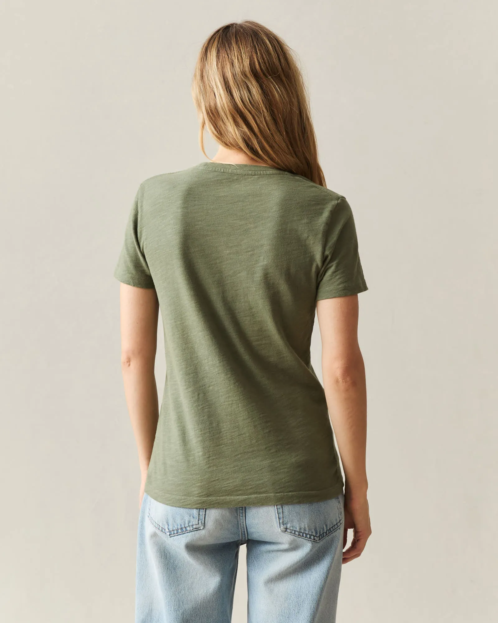 Women's Premium Slub Crew Tee - Olvine sold by American Giant product image thumbnail 3