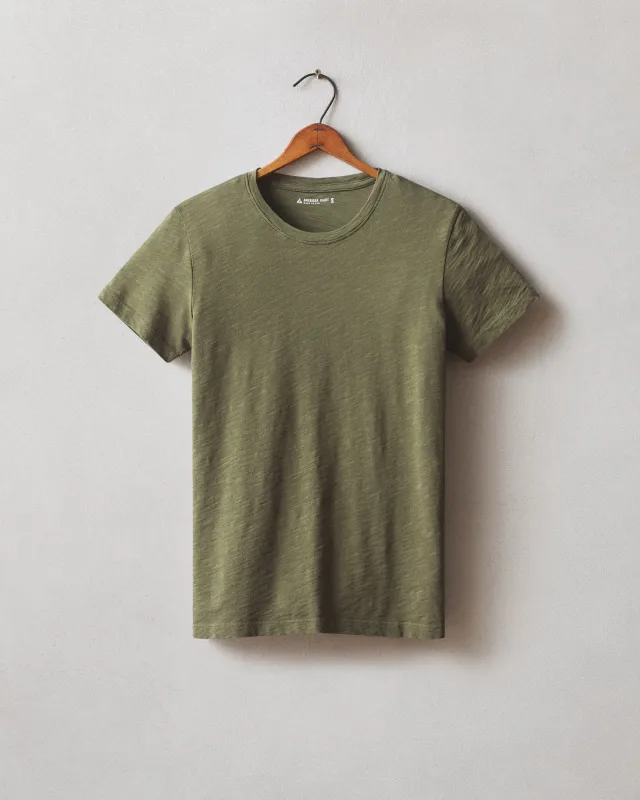 Women's Premium Slub Crew Tee - Olvine made by American Giant