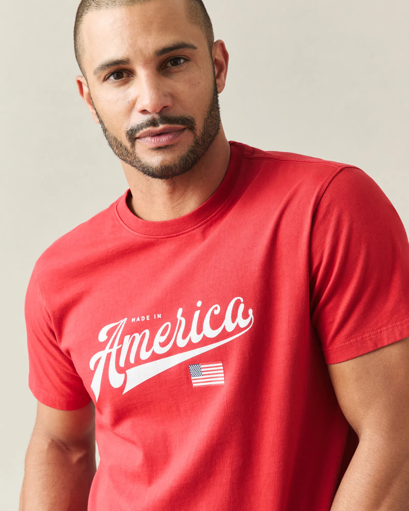 Unisex American Made Tee - Pompeian Red sold by American Giant product image thumbnail 3