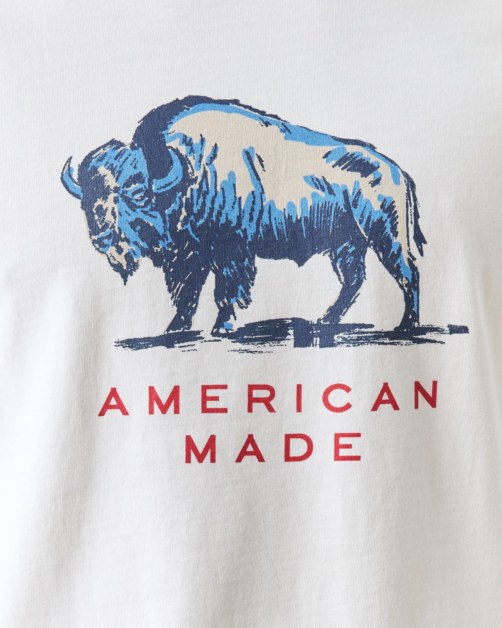 Unisex Bison Tee - White sold by American Giant product image thumbnail 5