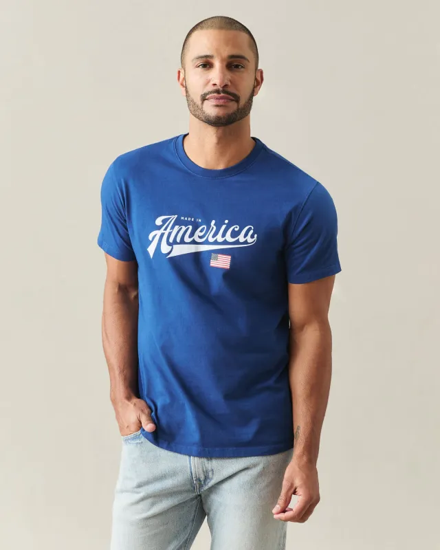 Unisex American Made Tee - Sodalite Blue made by American Giant