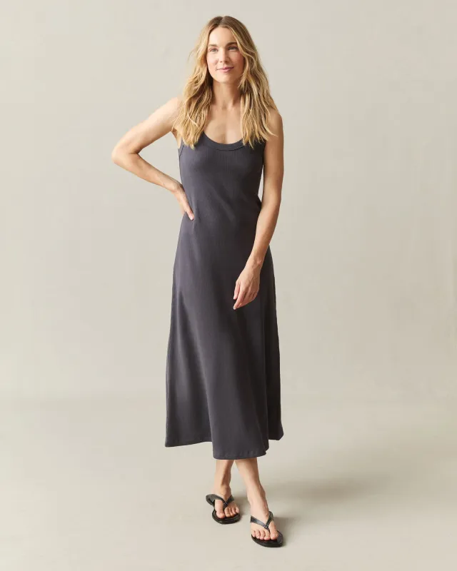 Women's Rib Dress - Metropolitan Grey made by American Giant