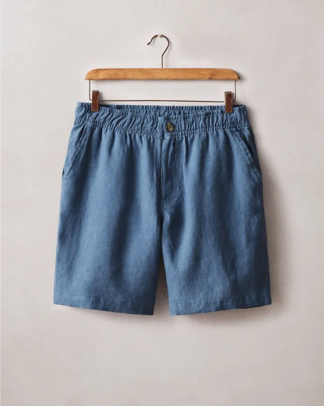 Men's Linen Shorts - Ensign Blue made by American Giant