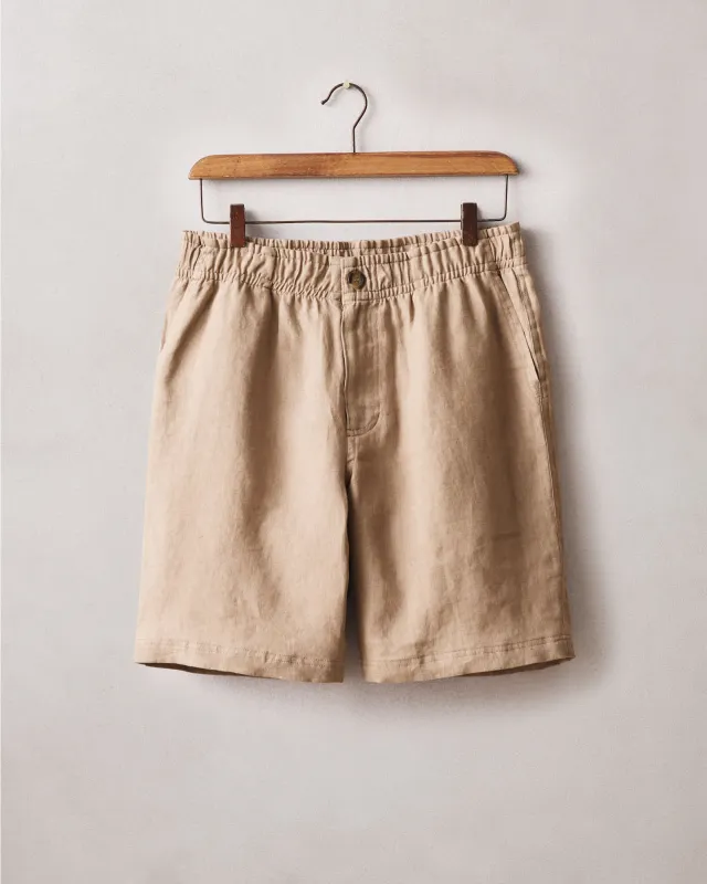Men's Linen Shorts - Cocoa Creme made by American Giant