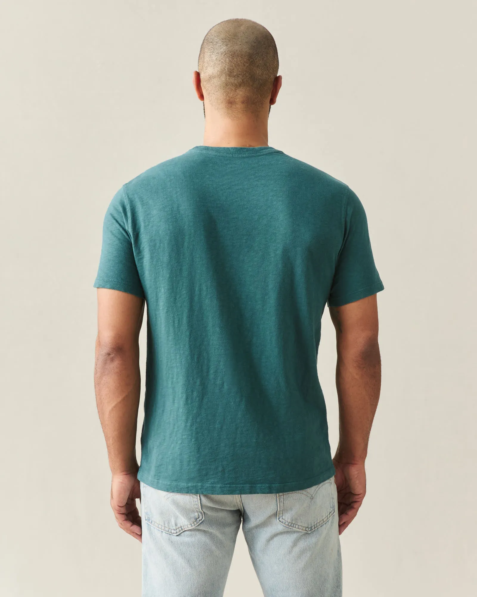 Men's Premium Slub Crew Tee - Atlantic Deep sold by American Giant product image thumbnail 3