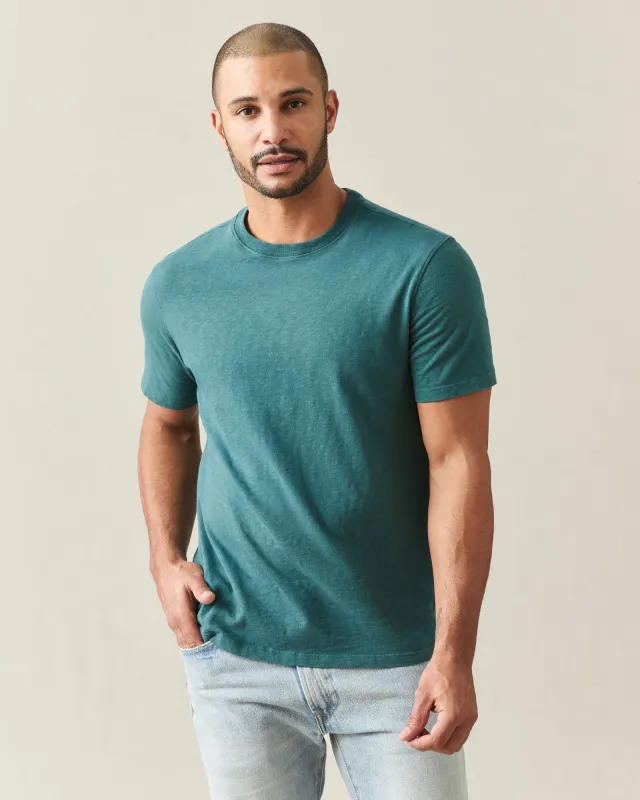 Men's Premium Slub Crew Tee - Atlantic Deep made by American Giant