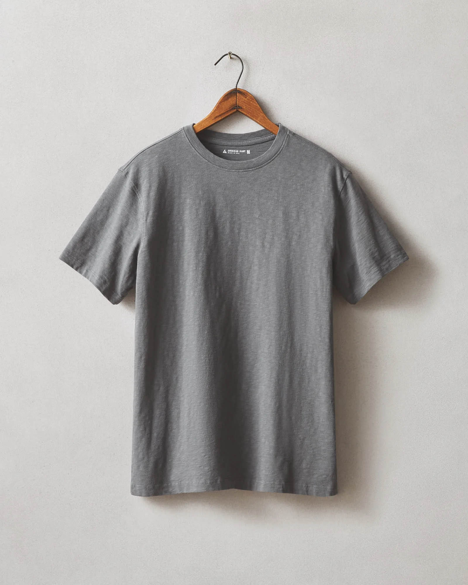 Men's Premium Slub Crew Tee - Steel Grey sold by American Giant