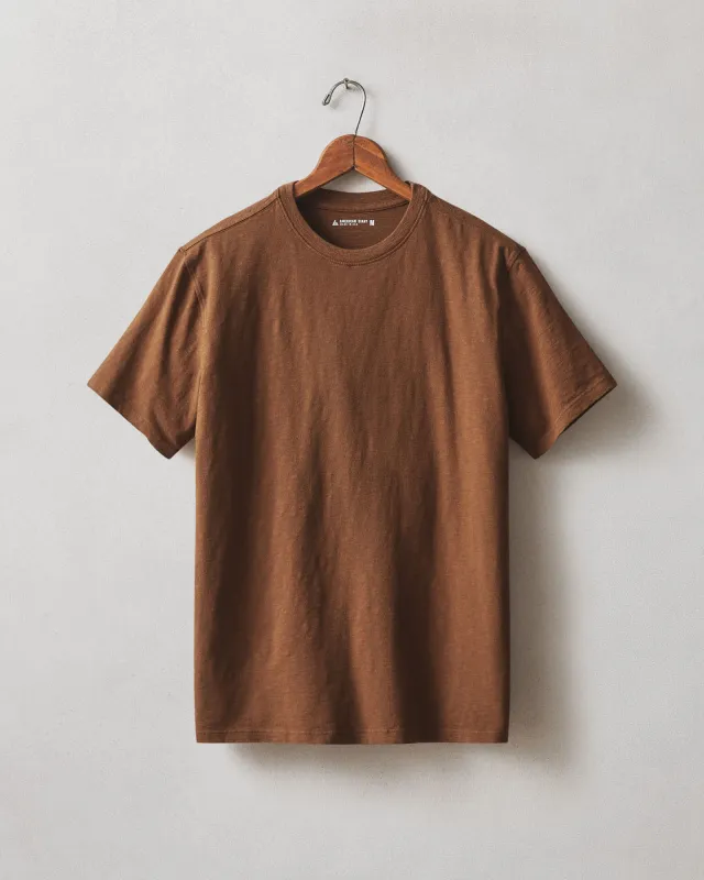 Men's Premium Slub Crew Tee - Downtown Brown made by American Giant
