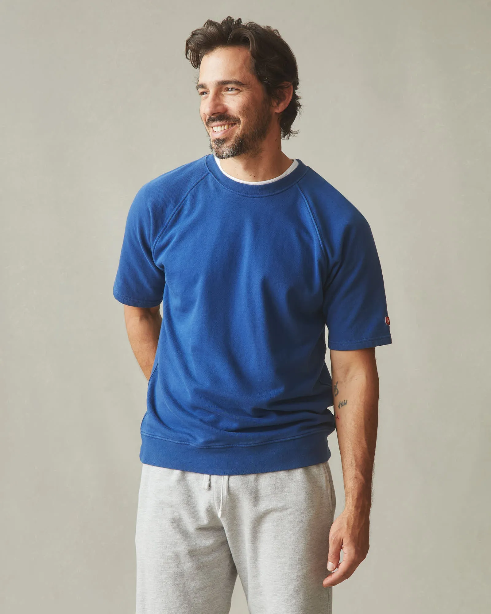 Men's French Terry Tee - Deja Vu Blue sold by American Giant product image thumbnail 2