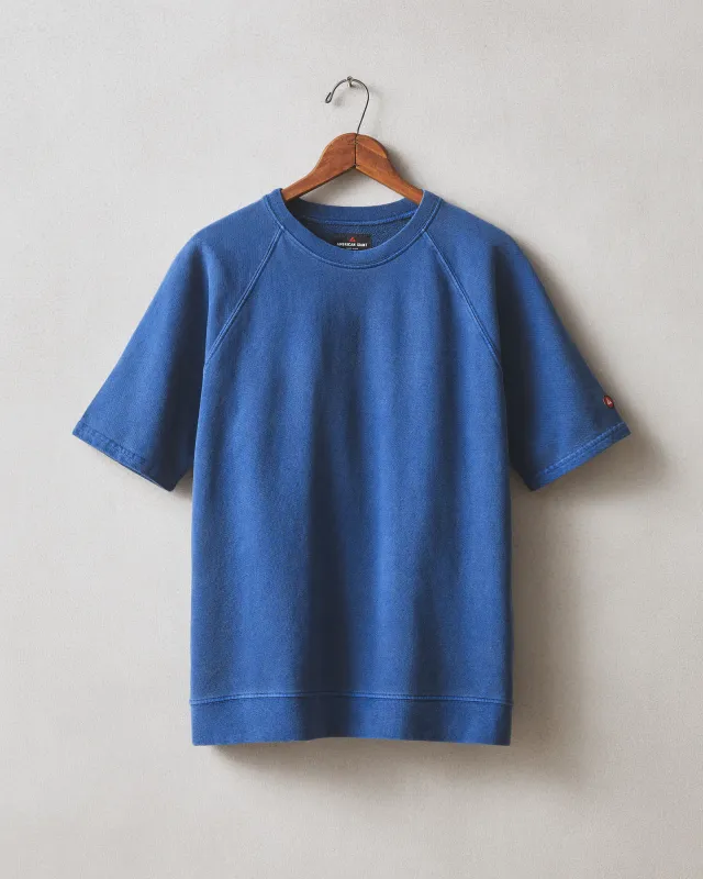 Men's French Terry Tee - Deja Vu Blue made by American Giant