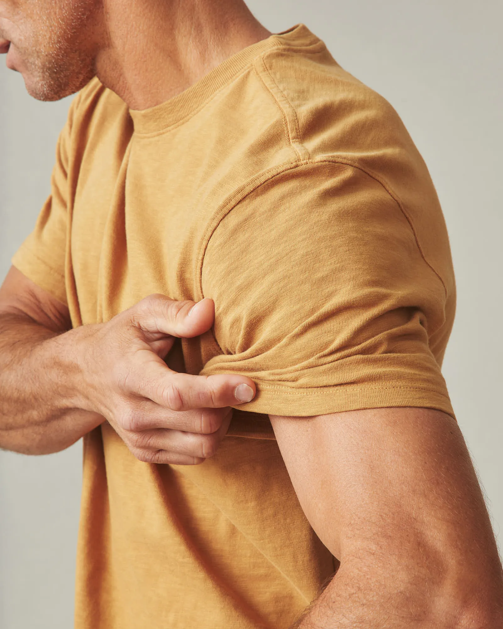 Men's Premium Slub Crew Tee - Golden Apricot sold by American Giant product image thumbnail 4
