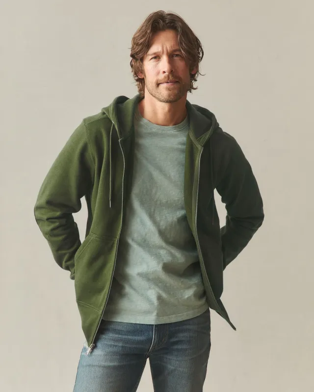 Men's Classic Full Zip - Riffle Green made by American Giant
