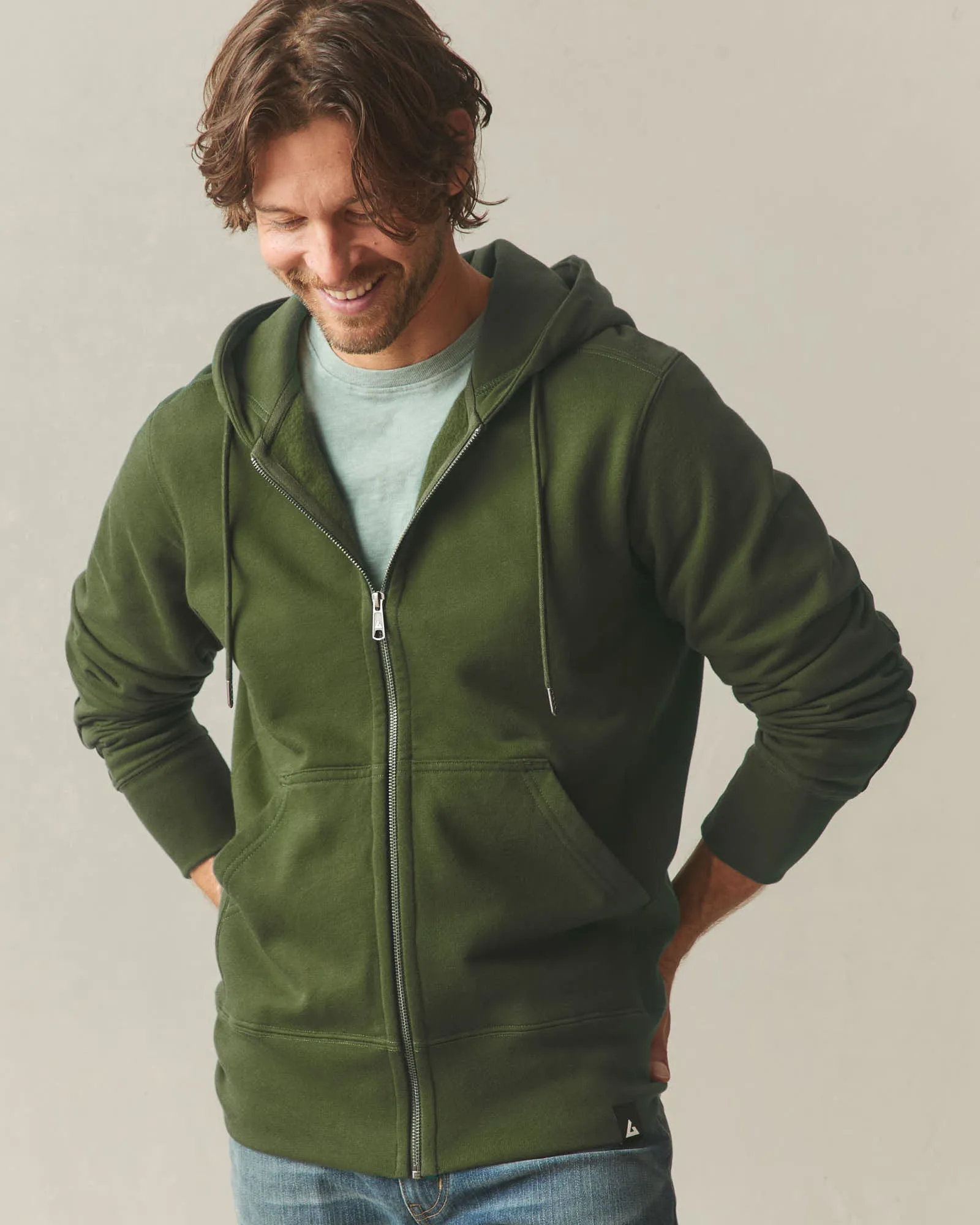 Men's Classic Full Zip - Riffle Green sold by American Giant product image thumbnail 2
