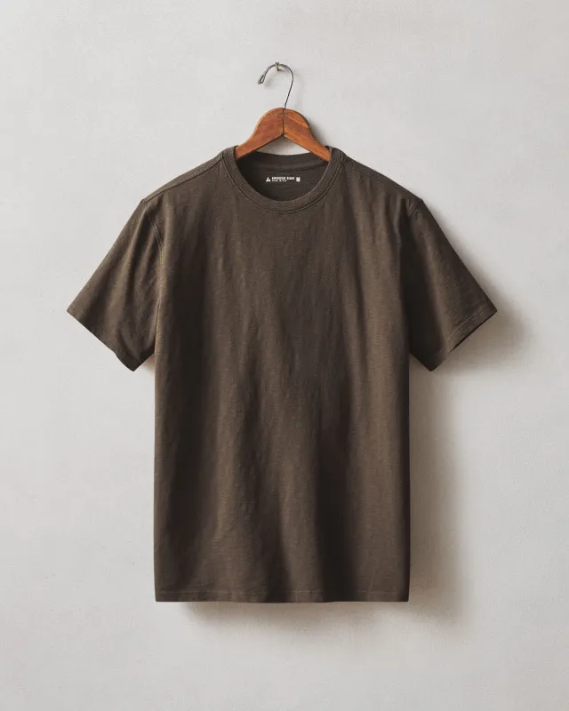 Men's Premium Slub Crew Tee - Chocolate made by American Giant