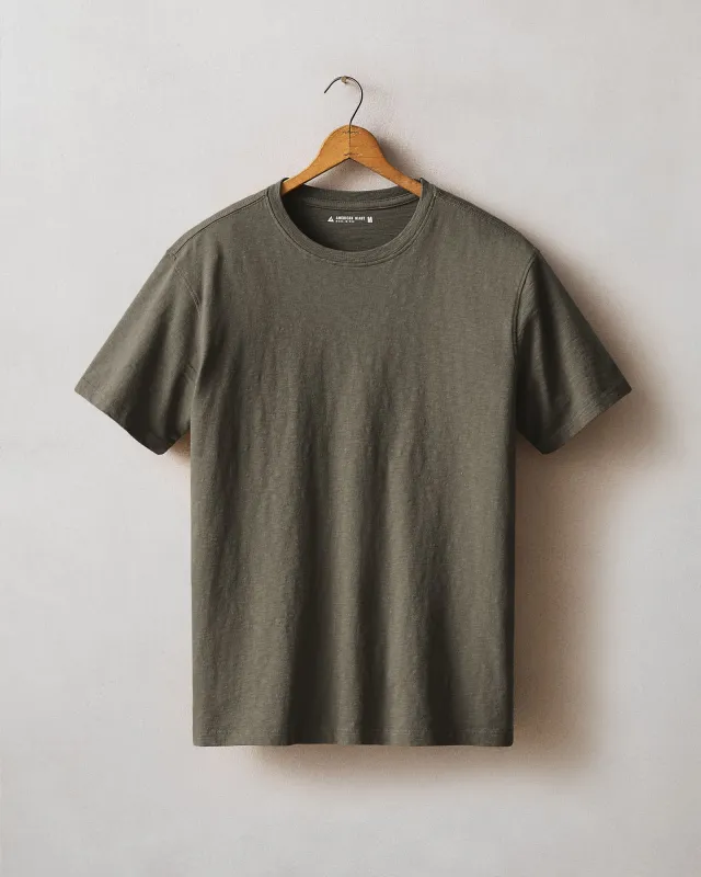 Men's Premium Slub Crew Tee - Dove Grey made by American Giant